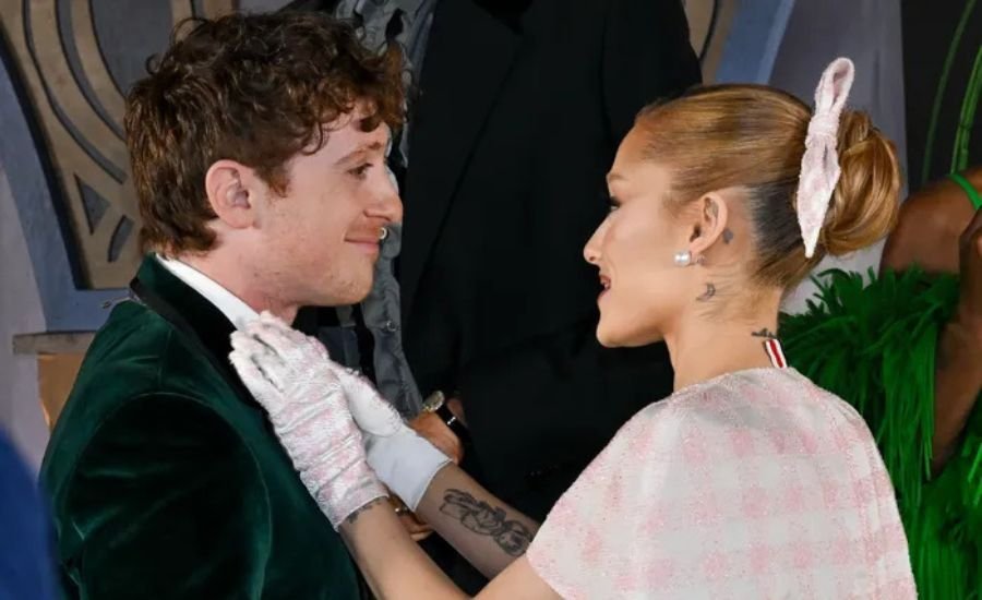 Ethan Slater and Ariana Grande