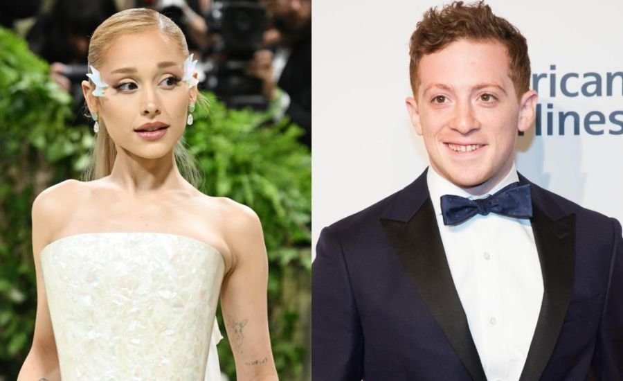 Ethan Slater and Ariana Grande