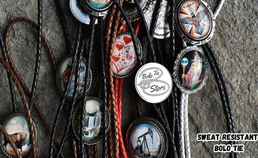 Sweat resistant bolo ties